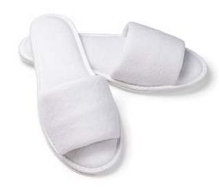 Unisex OSFA Open Toe Terry Slippers w/EVA Sole (Overseas - Embroidered) 2