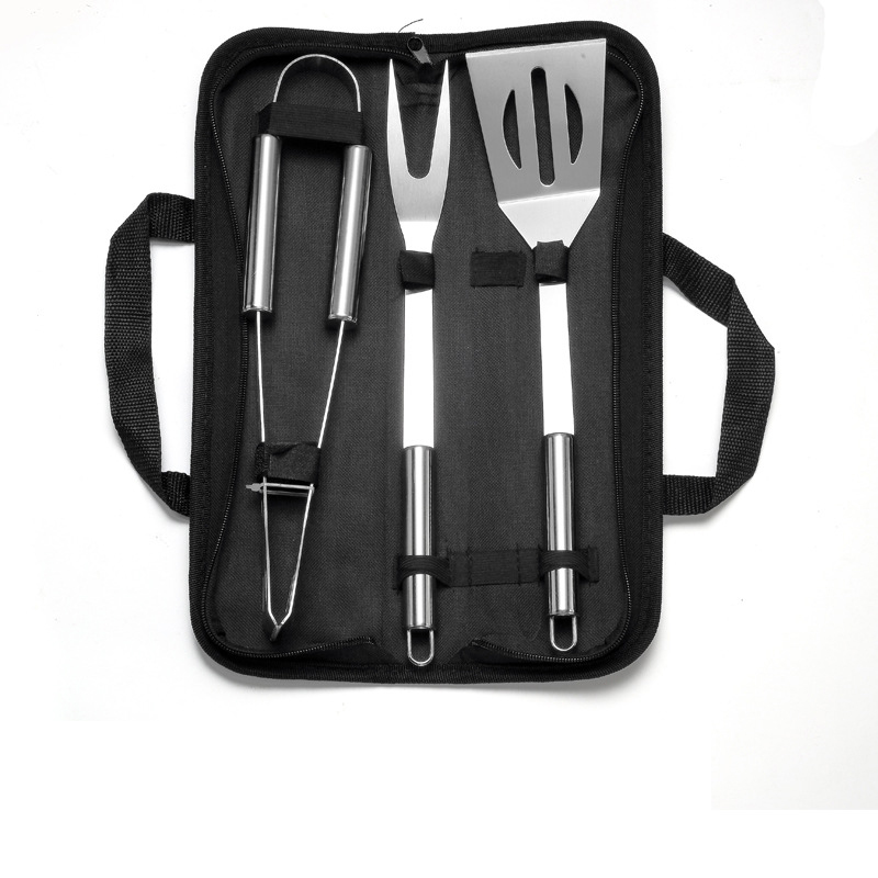 3-Piece Stainless Steel BBQ Grill Tool Set 2