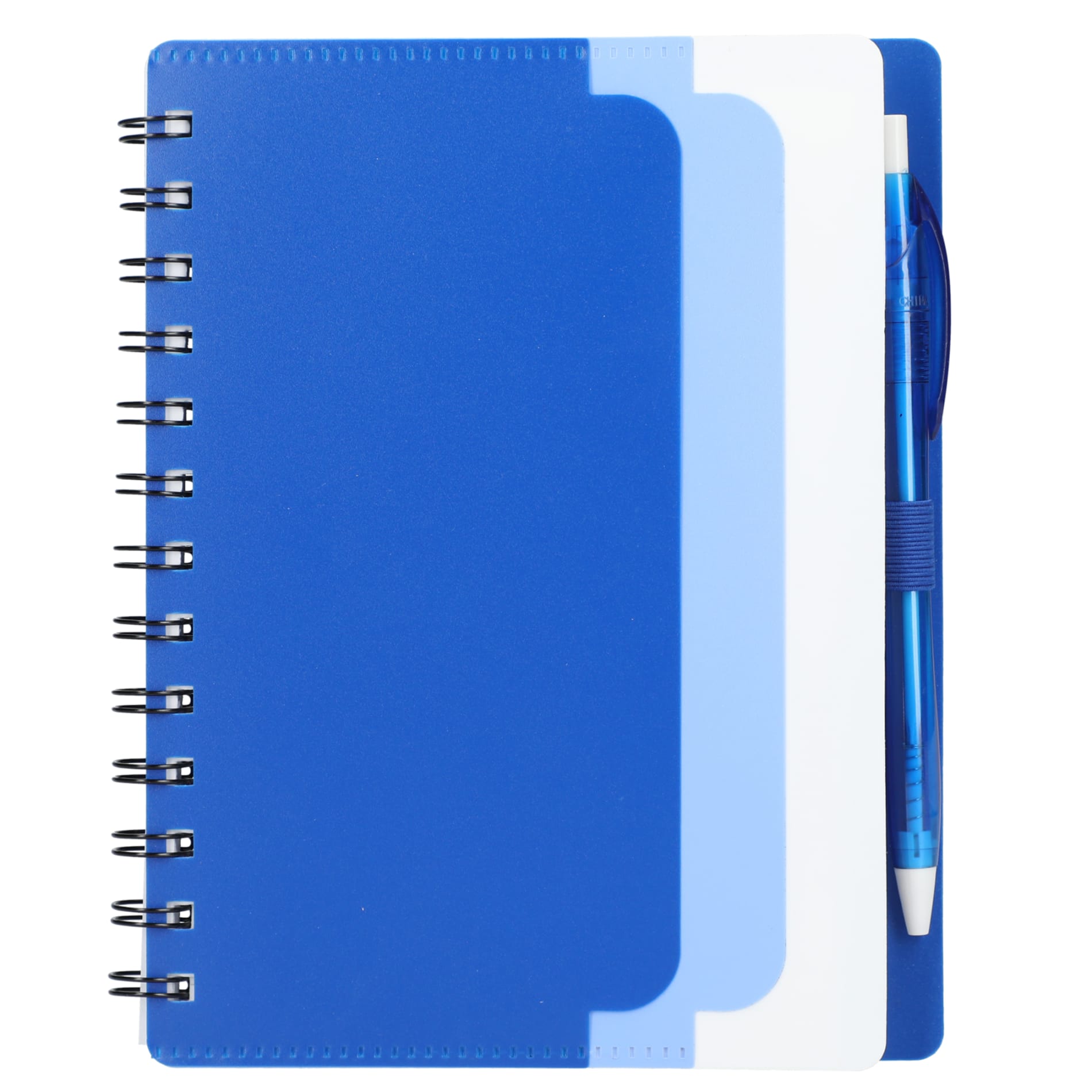 5" x 7" Recycled Dual Pocket Spiral Notebook w Pen 149