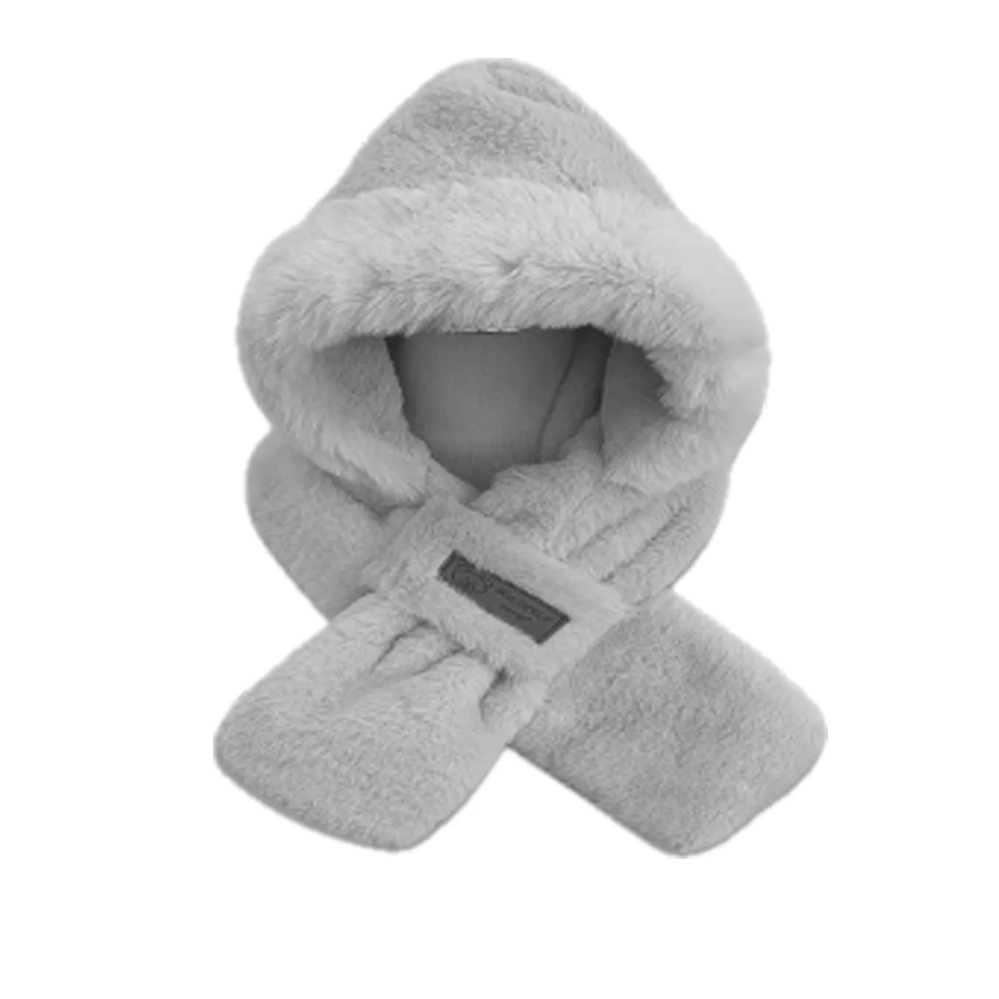 Women 2 In 1 Winter Warm Scarves And Hat 4