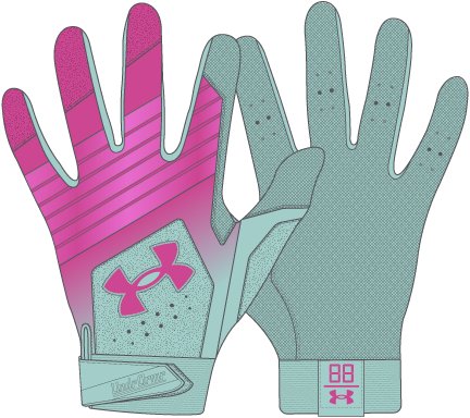 UA Clean Up Men's Batting Gloves 19
