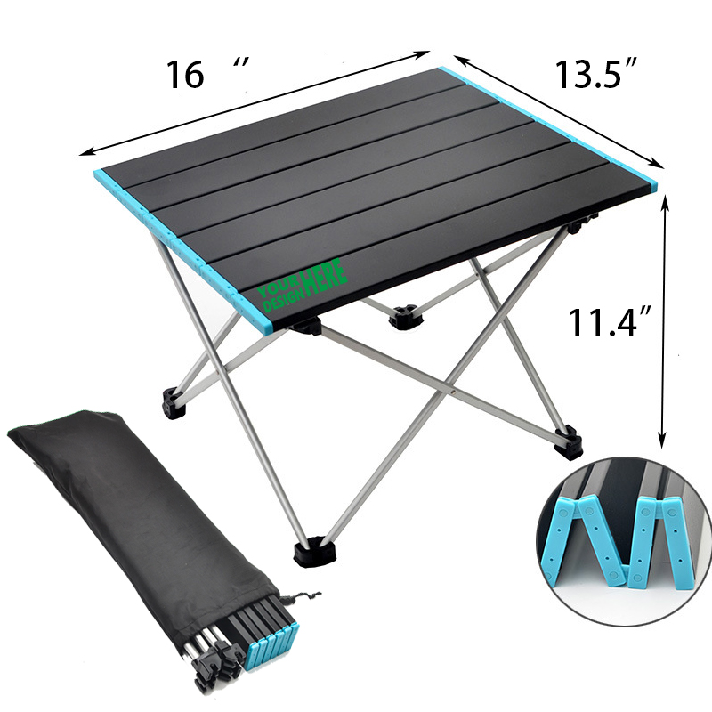 Portable Camping Folding Table Aluminum Beach Carry Bag 1