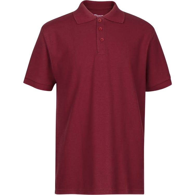 Men's Polo Shirts - Burgundy Large Moisture Wicking 3