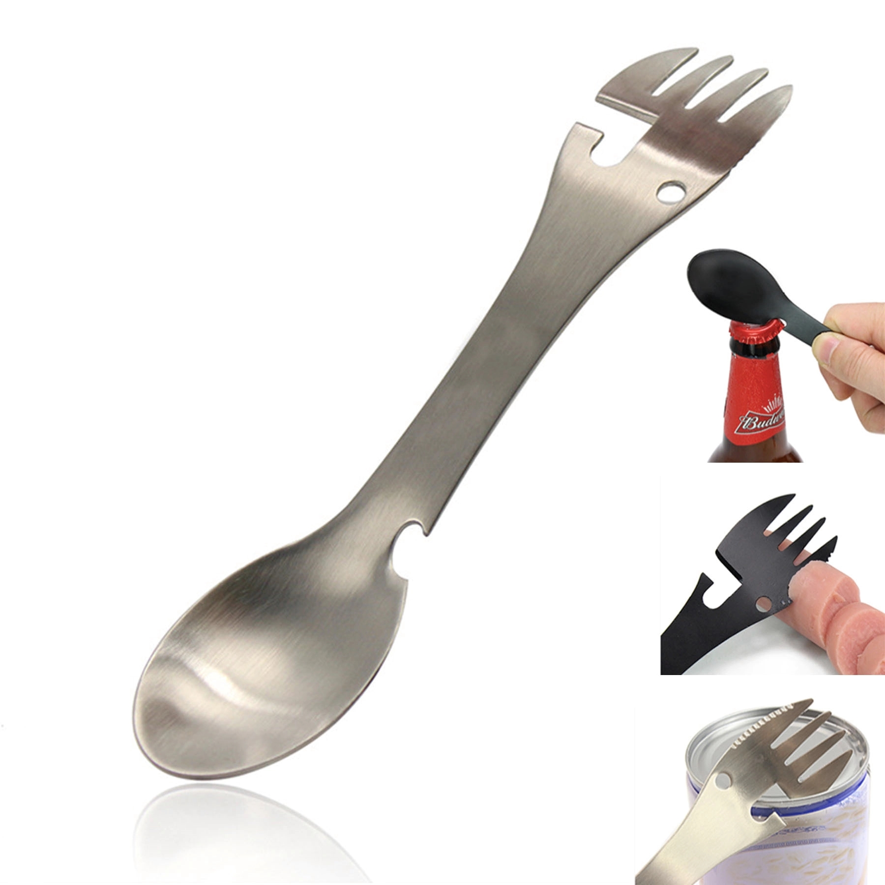 Stainless Steel Multifunctional Outdoor Fork and Spoon 7