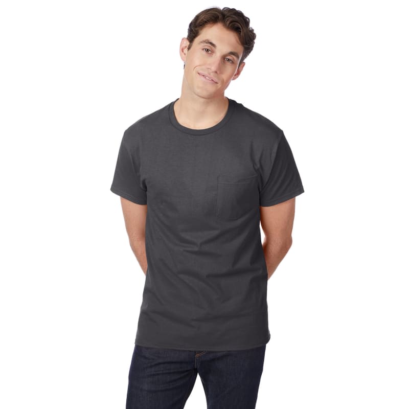 Hanes 6.1 Oz. Tagless® ComfortSoft® Pocket T-Shirt 4