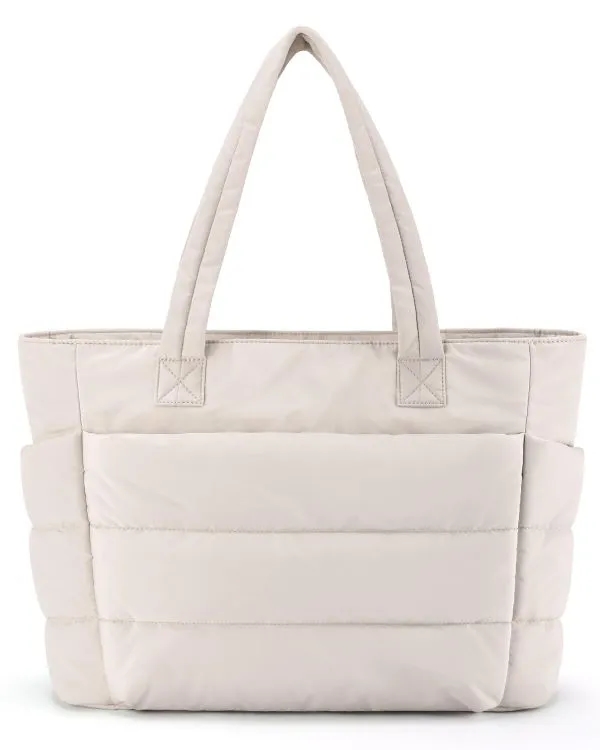 Gocvo Puffer Tote Bag for Women, custom tote bag with logo imprint 11