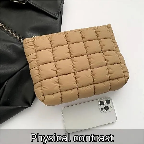 Versatile fashion solid color customizable cosmetic bag 6