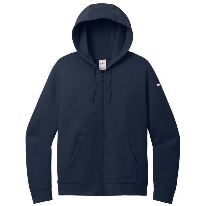 Nike Ladies Club Fleece Sleeve Swoosh Full-Zip Hoodie, custom hoodie or sweatshirt with logo imprint 17