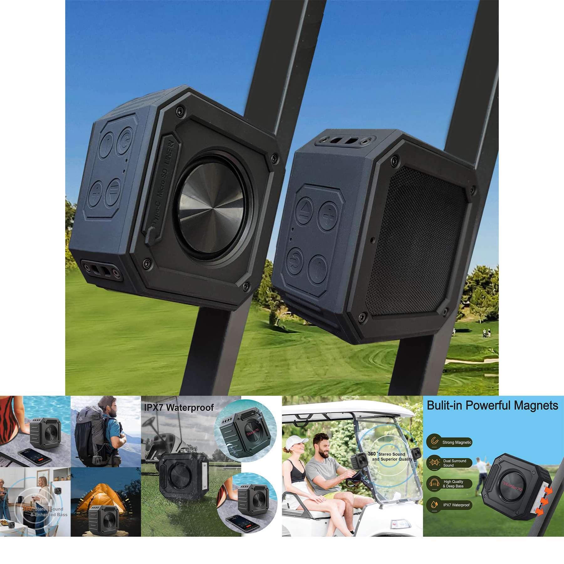 2 pack Magnetic Golf Speaker 2