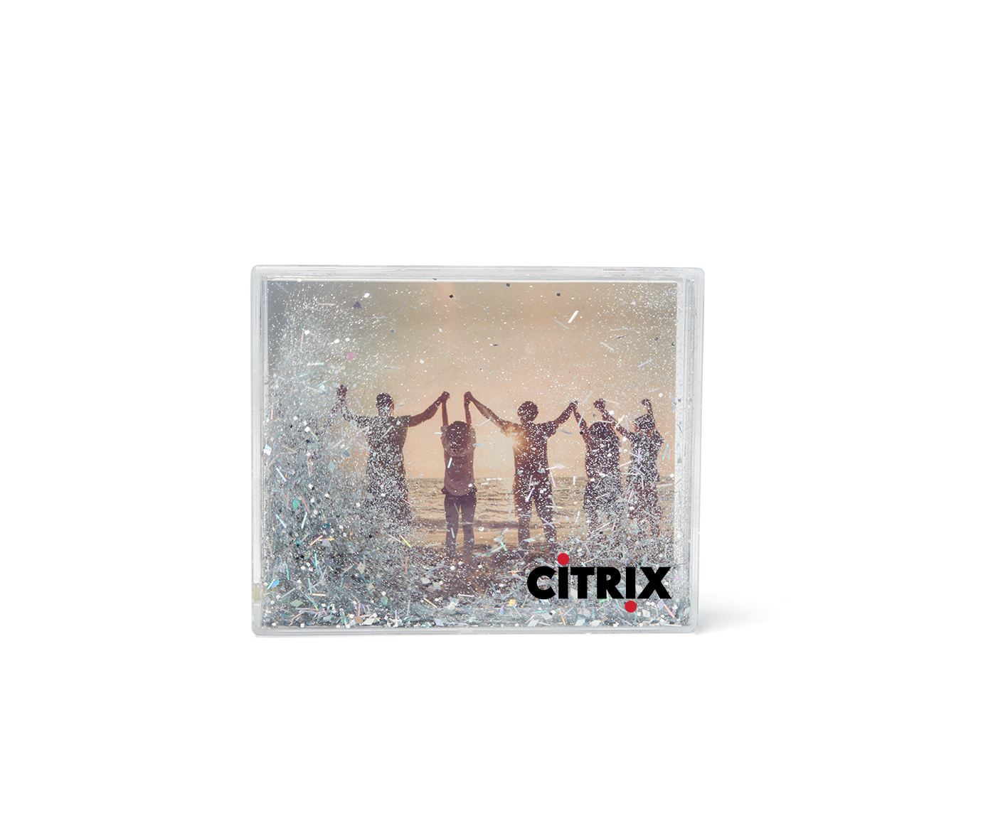 Silver Glitter Desktop Photo Frame 2