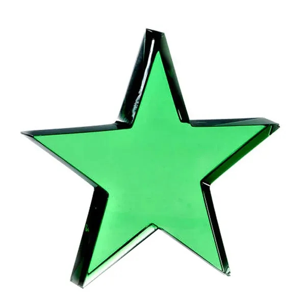 Colored Crystal Star Paperweight 3