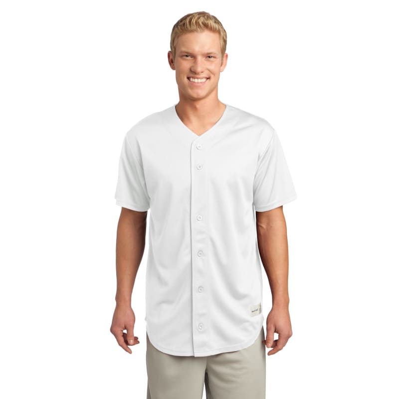 Sport-Tek PosiCharge Tough Mesh Full-Button Jersey. 32