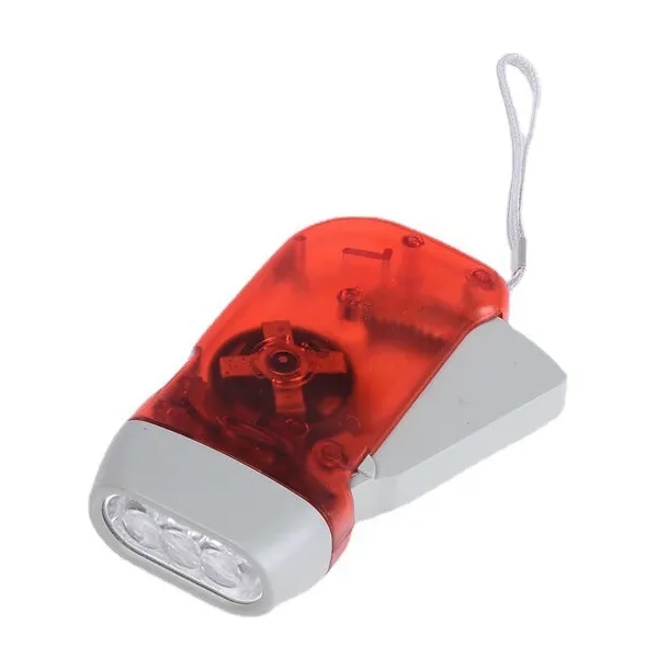 3 Led Hand Press Wind Up Torch 2