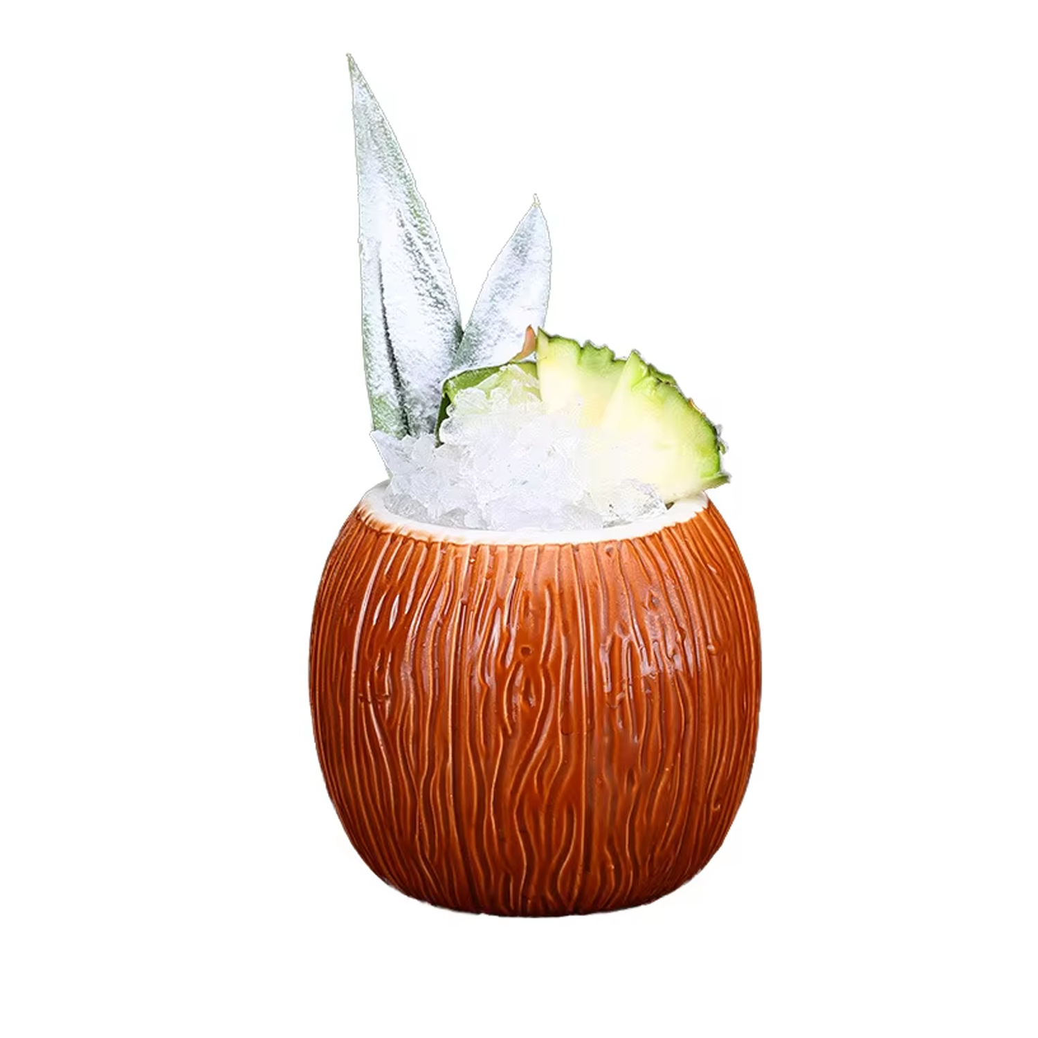 18oz Ceramic Coconut Shell Women's Personalized Cocktail Cup 3