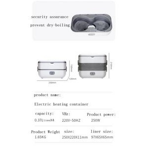 Electric Heating Food Warmer Thermal Insulation Lunch Box 3
