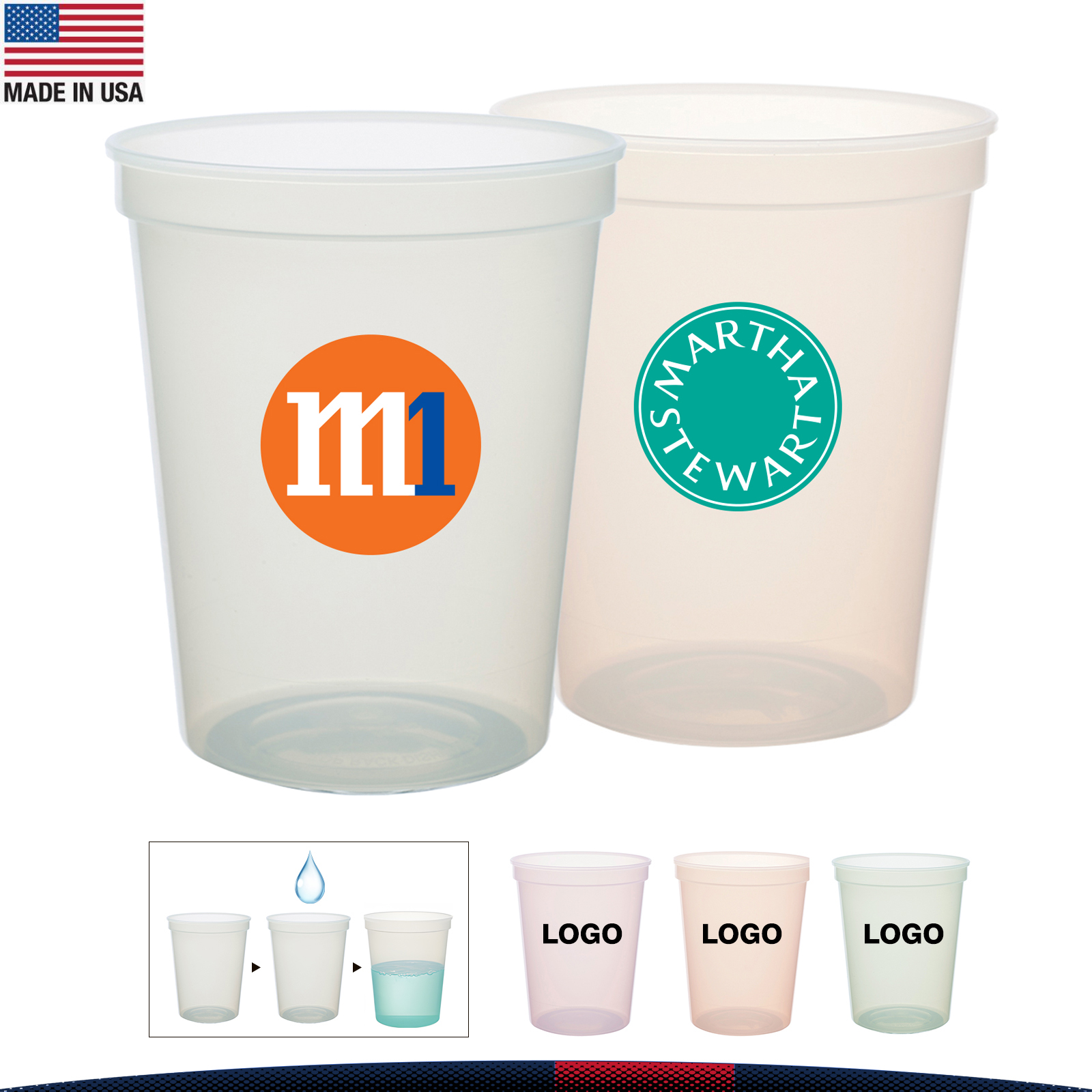 16 oz. Khor Color Changing Stadium Cups 6