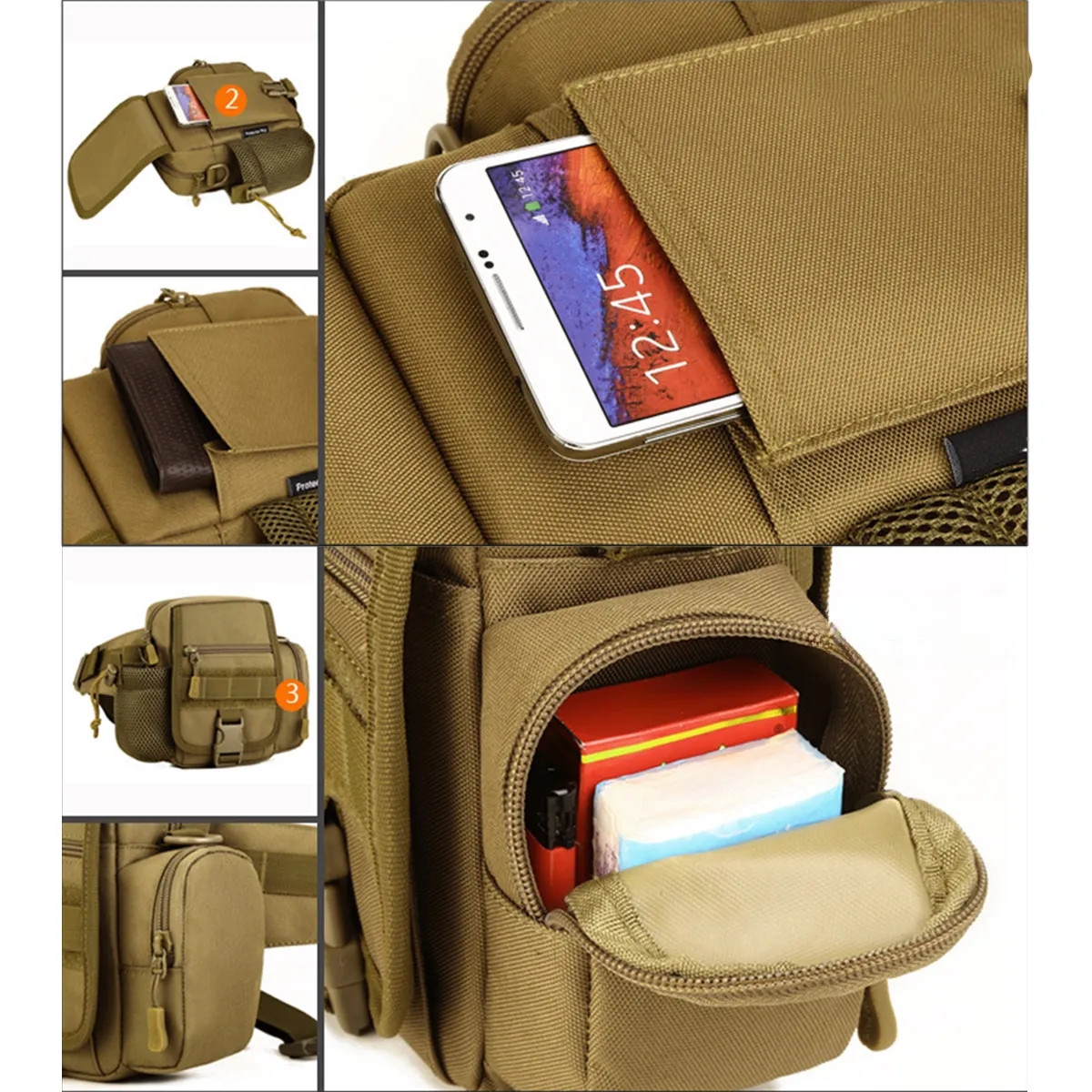3L Tactical Waist Cycling Hiking Fishing Crossbody Bag 9