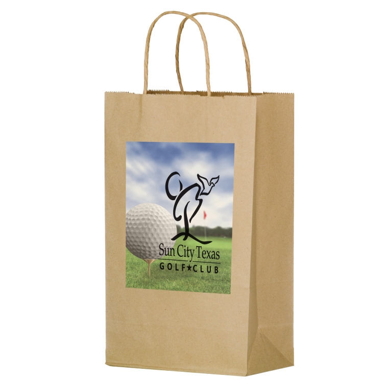 Natural Kraft Paper Shopper with Twisted Paper Handles 1