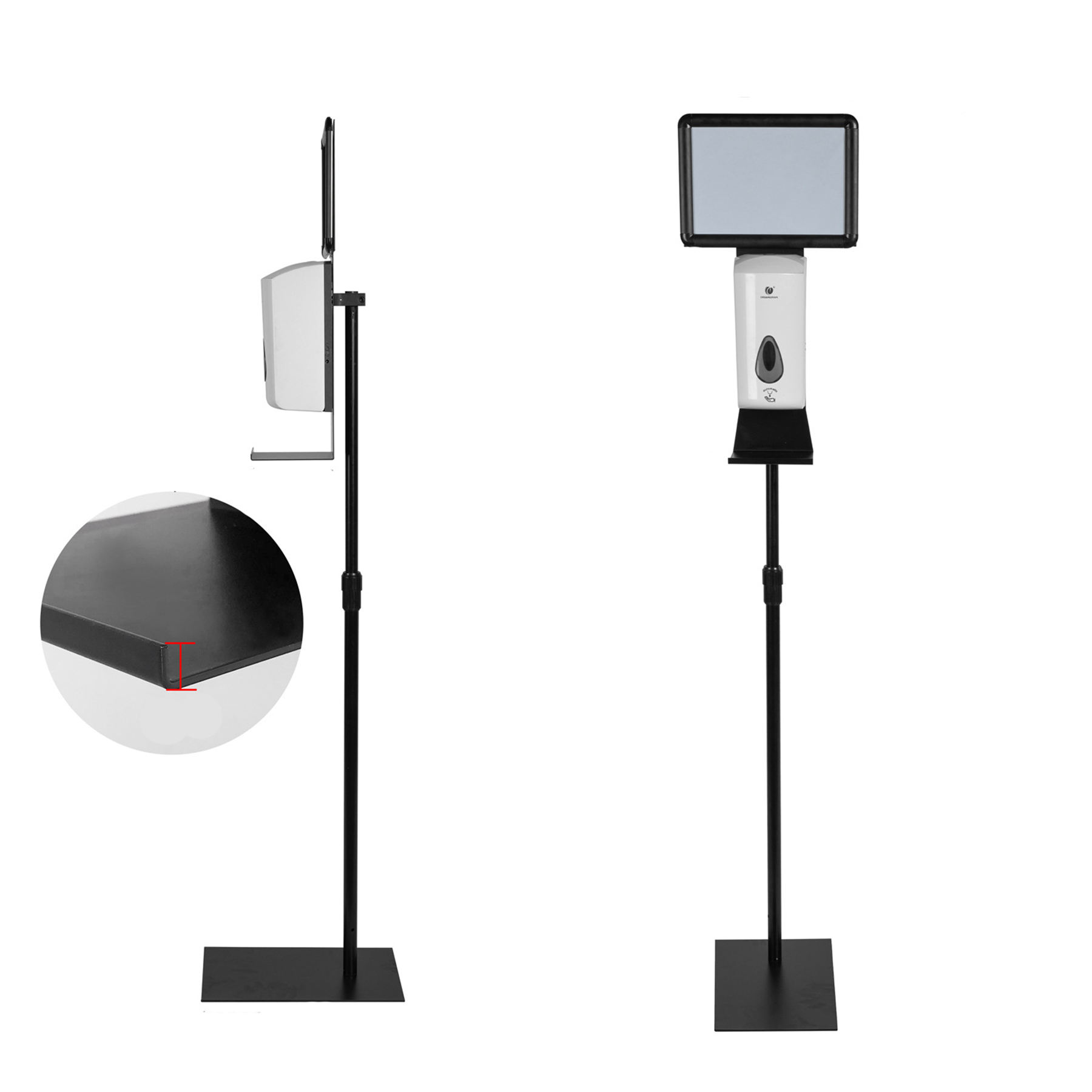Automatic Hand Sanitizer Dispenser Stand with Poster Frame 2