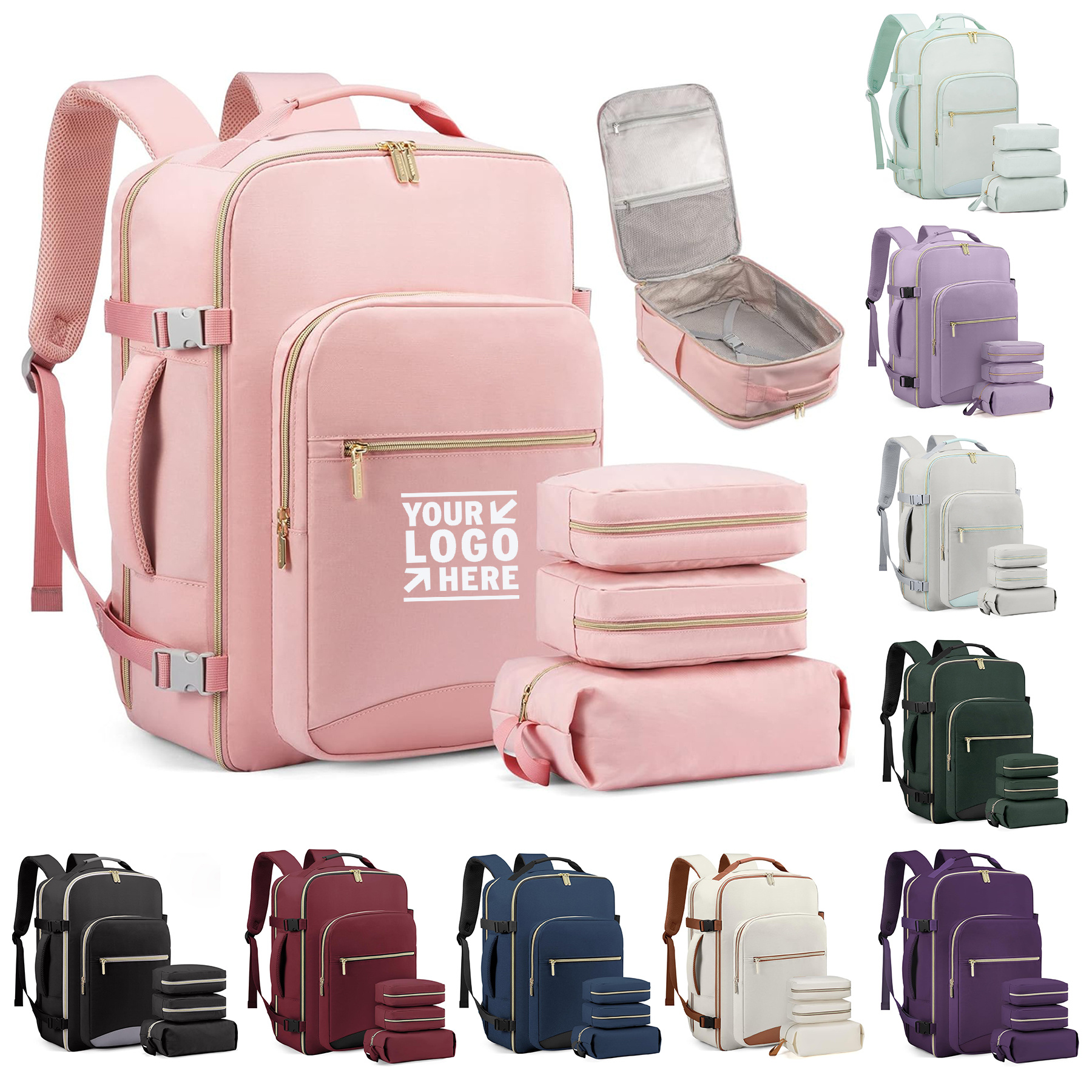 Weekender Overnight Hiking Flight Approved Women Personal Item Travel TSA 17.3inch Laptop Backpack 2