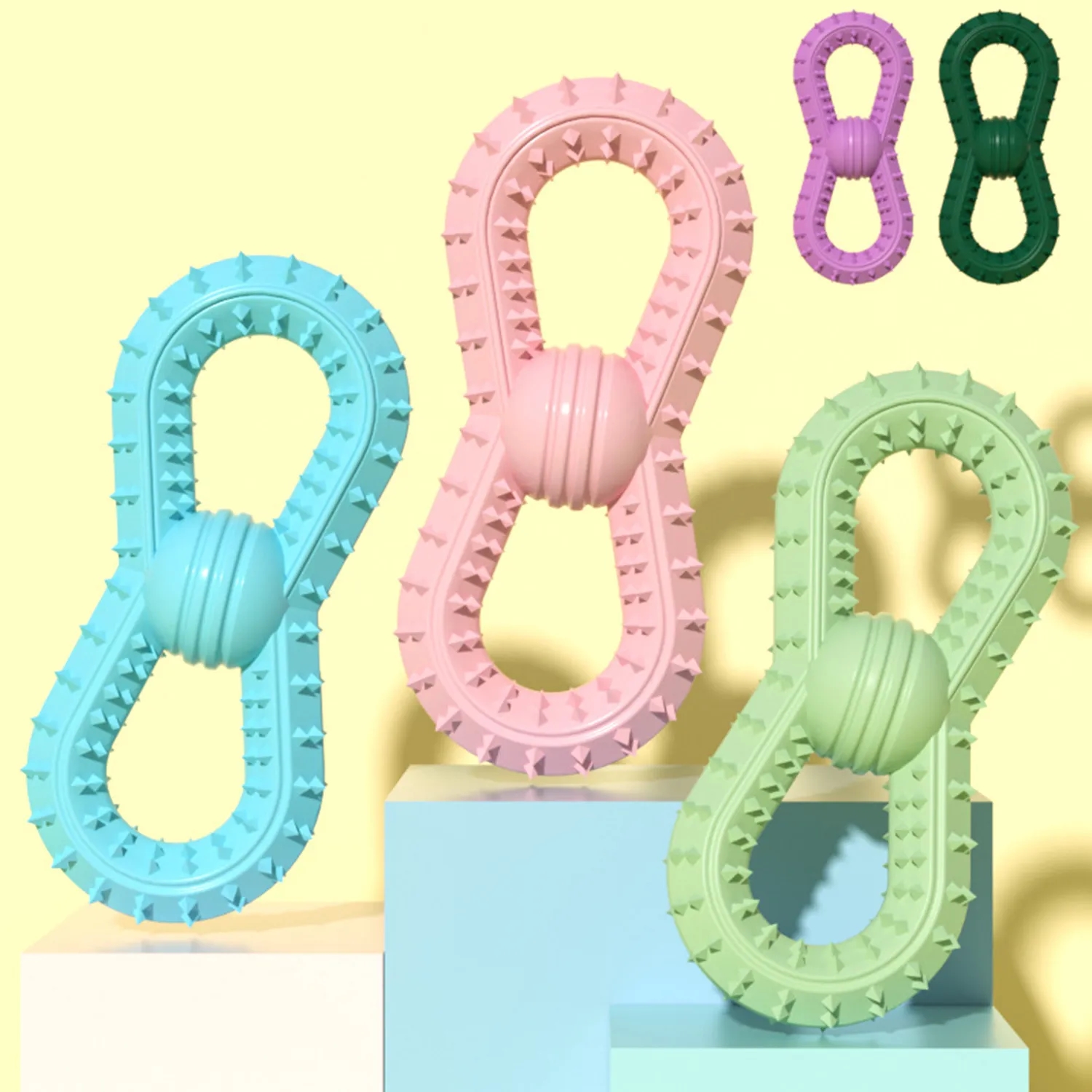 New Pet Tpr8 Shaped Ball Dog Toy Bite Ring 5
