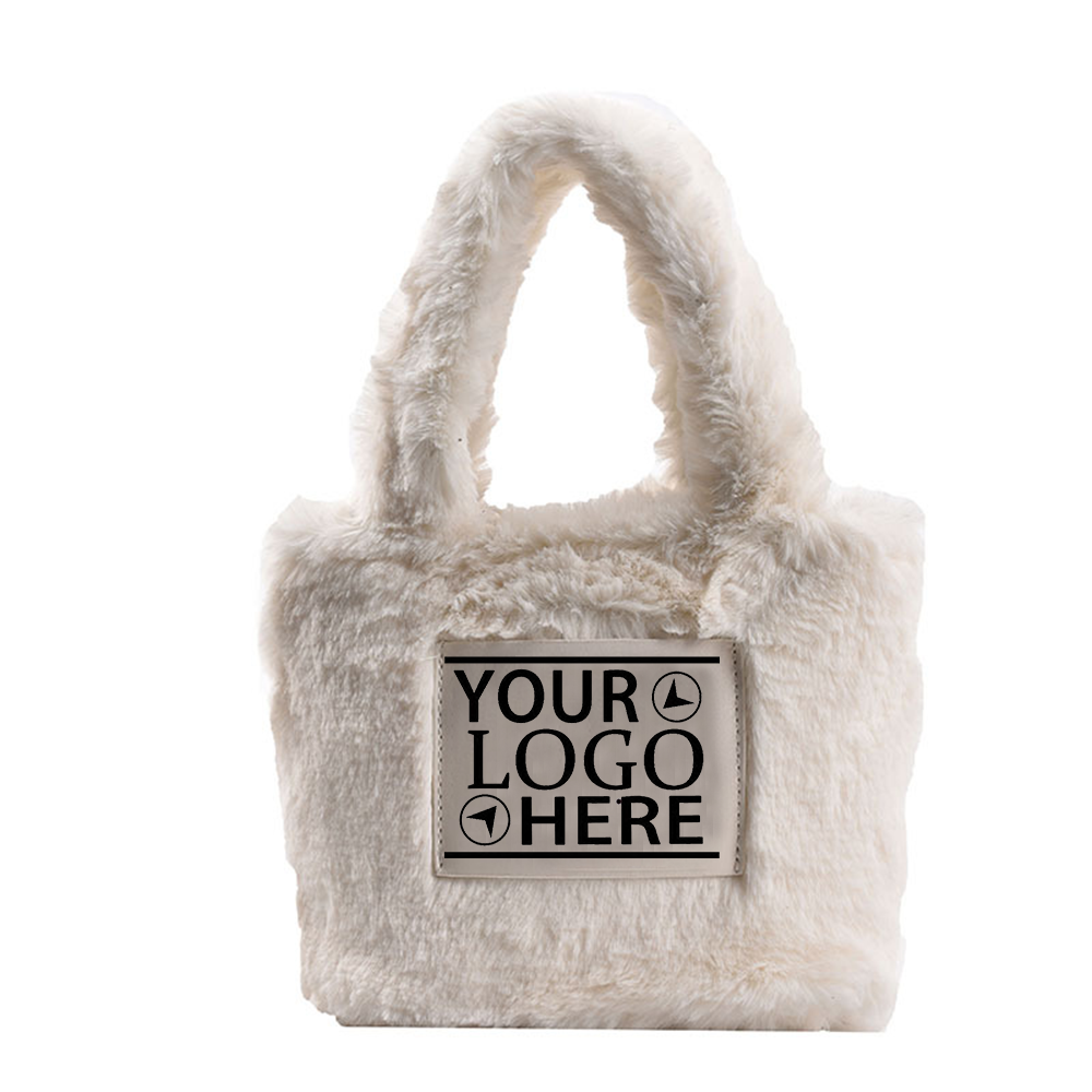 Fuzzy Tote Bag, custom tote bag with logo imprint 3