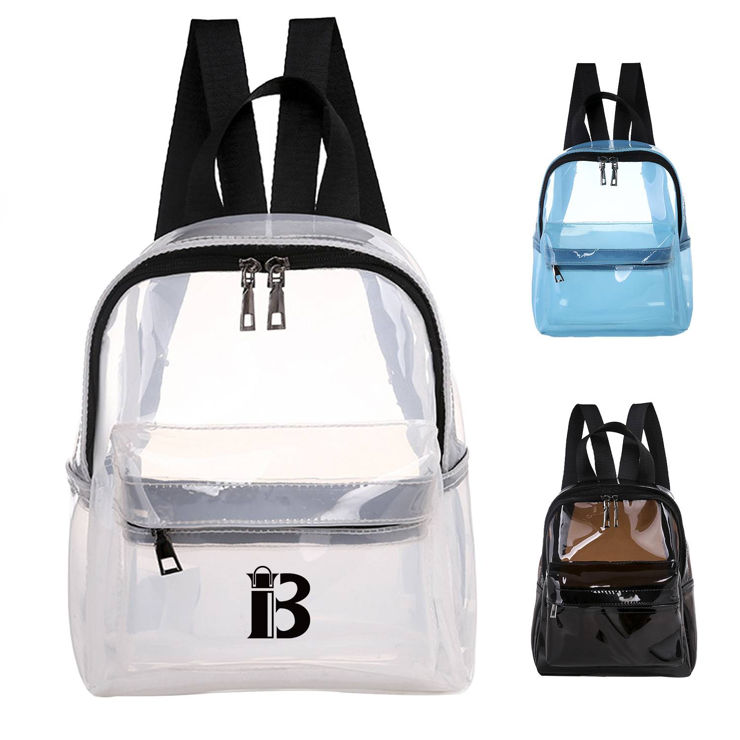 PU Leather Waterproof Transparent Backpack 10