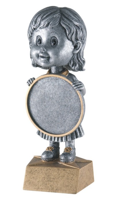 2" Insert Holder, Female Bobble Head Figure 2