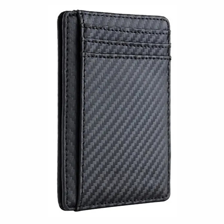 RFID Blocking Carbon Fiber Slim Front Pocket Wallet 6