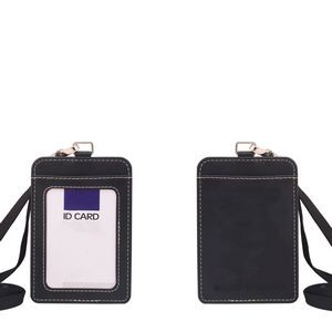 RFID Blocking PU Leather Card Holder with Lanyard 13