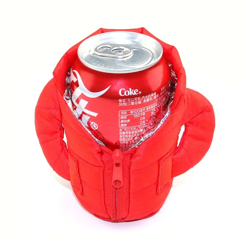 Beverage Can Coolers Beer Vest Jacket Cover, custom koozie with logo imprint 3