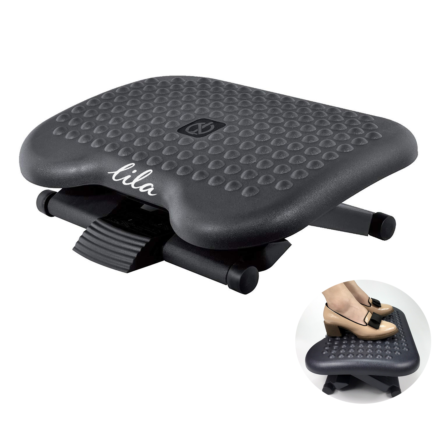 3 Height Adjustable Under Desk Footrest 3