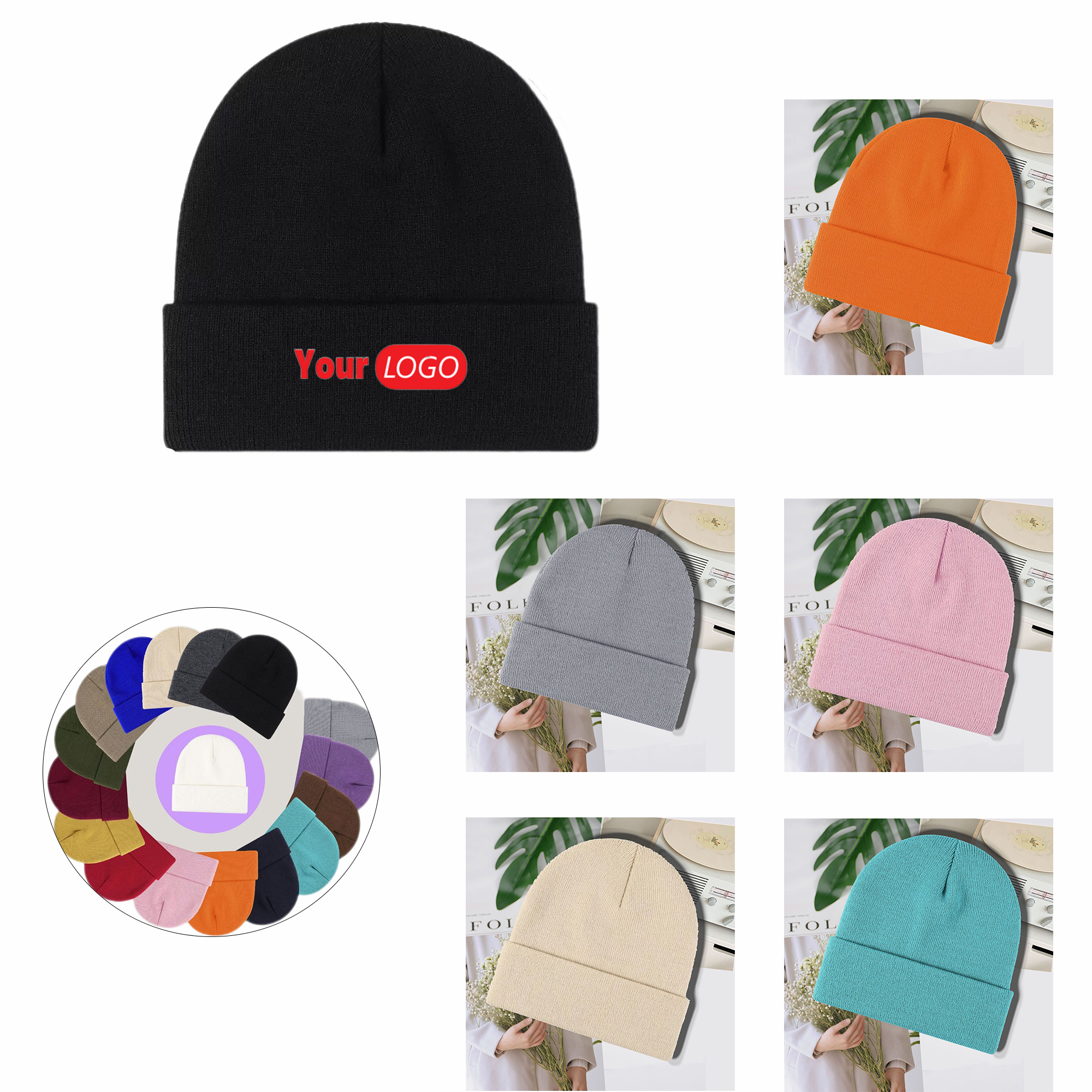 Classic Warm Knit Winter Hat MOQ 1pcs 2
