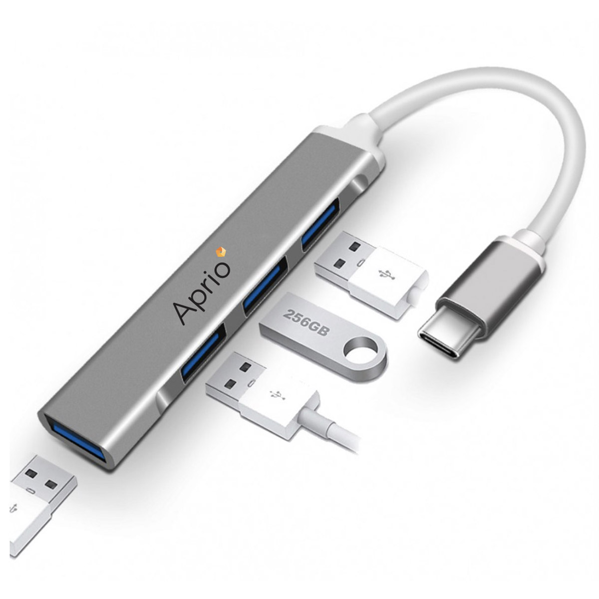 Ultra-Slim Type-C USB 3.0 Hub with 4 Ports – Compatible with MacBook 5