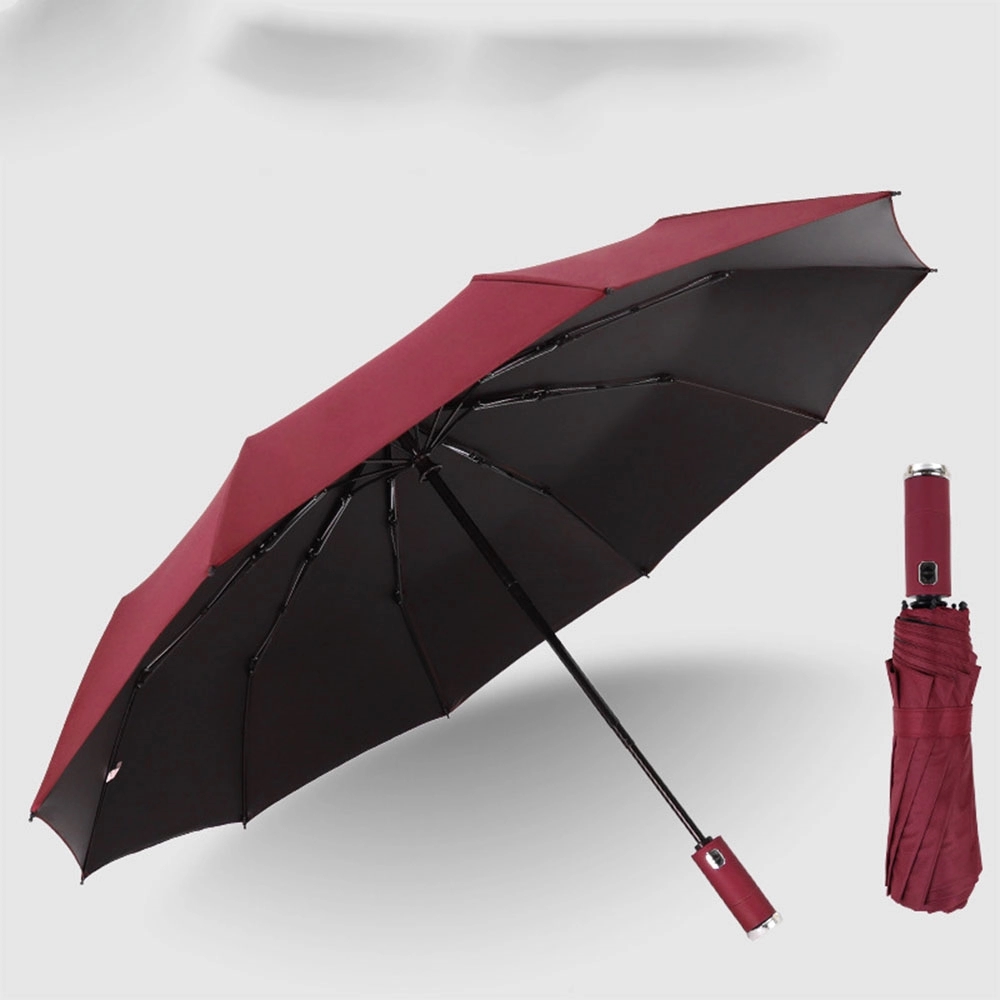 Large Windproof Reverse Rain Umbrellas With Flashlight 10