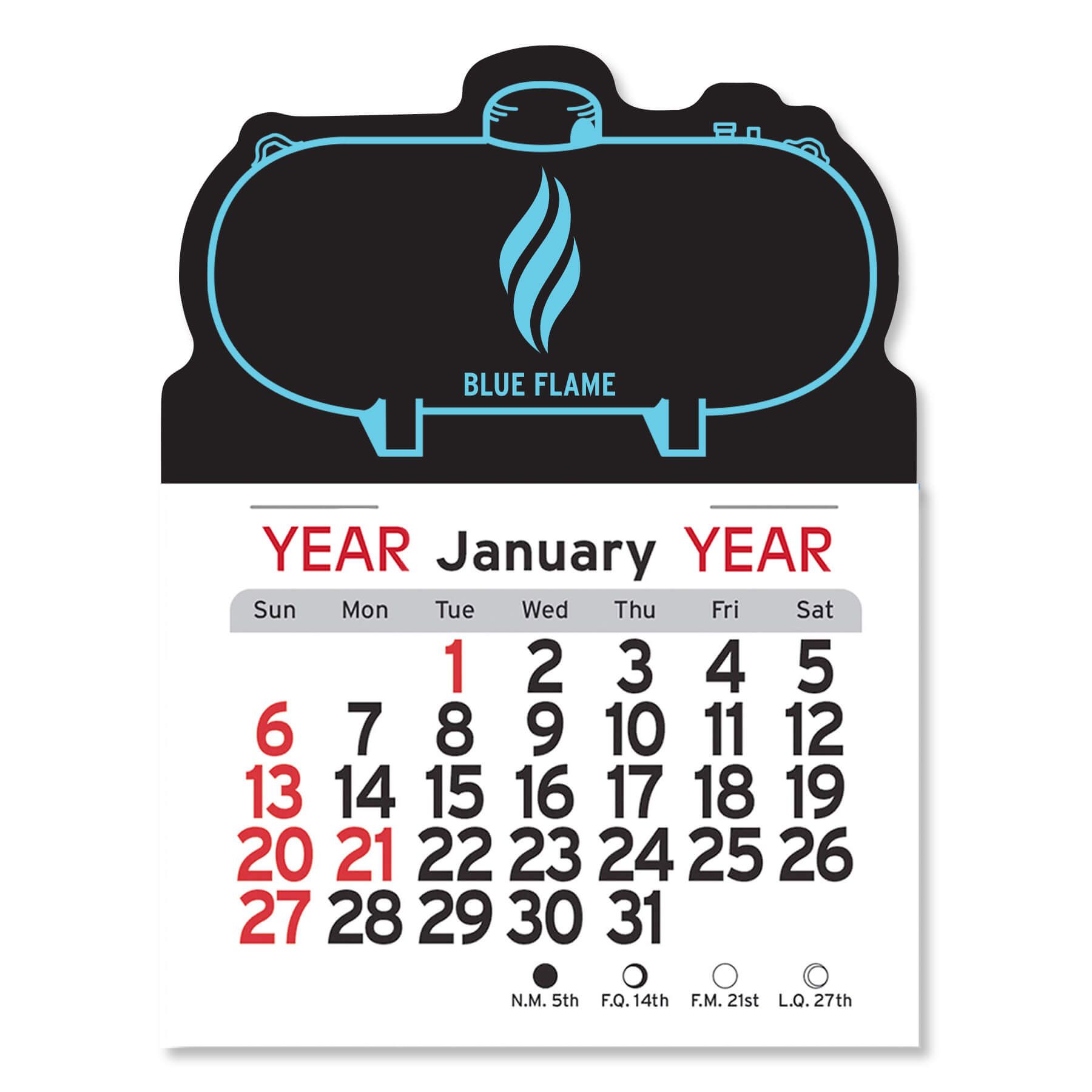 Adhesive Peel-N-Stick® Calendar - Propane Tank 4