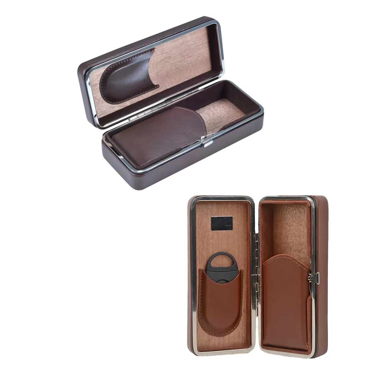 Leather portable durable Cigar box 5