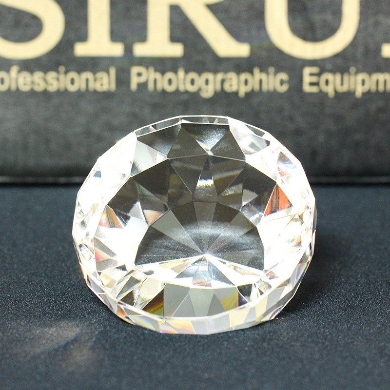 Multifaceted Crystal Round Paperweight 3
