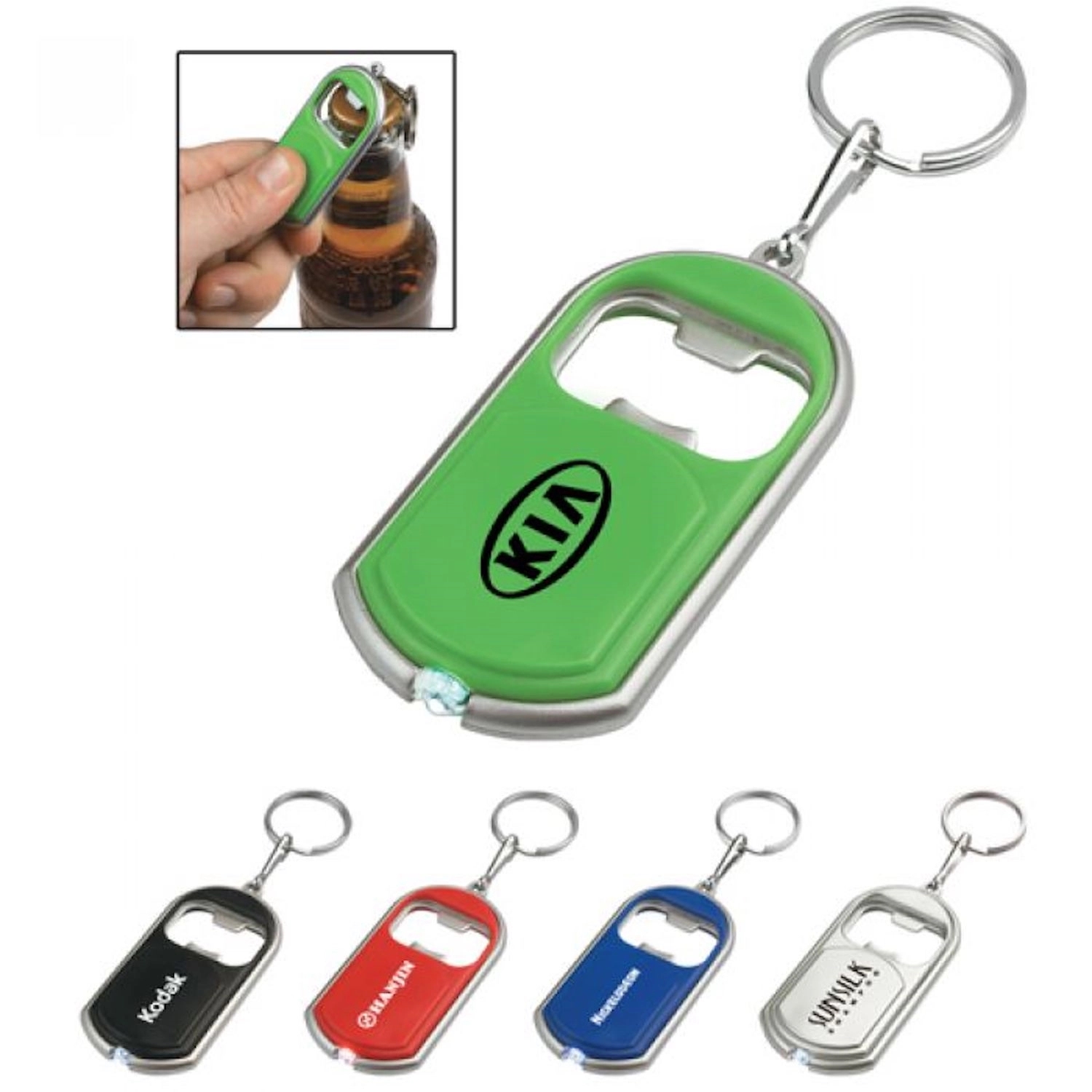 Personalized Bottle Opener Keychain With Led Flashlights 1