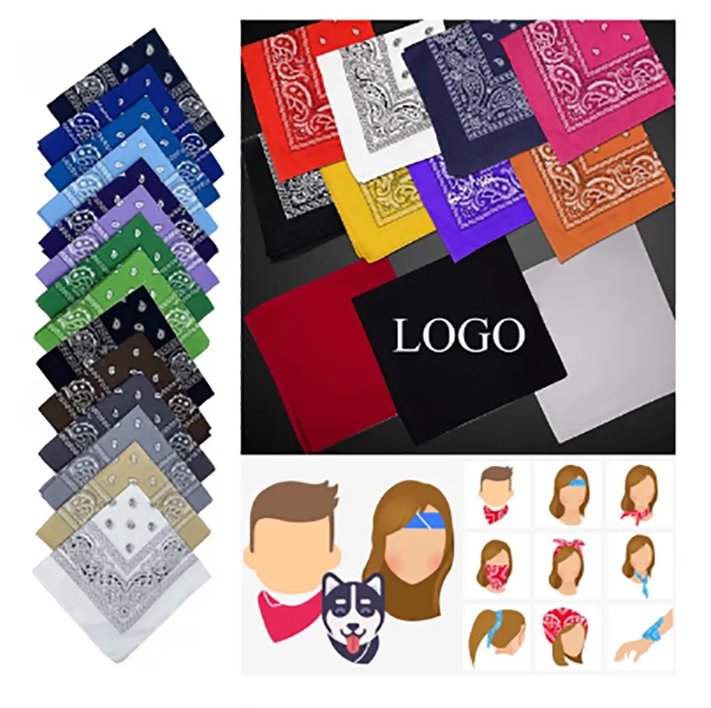 Custom Polyester Kerchief Full Color Square Bandana 3