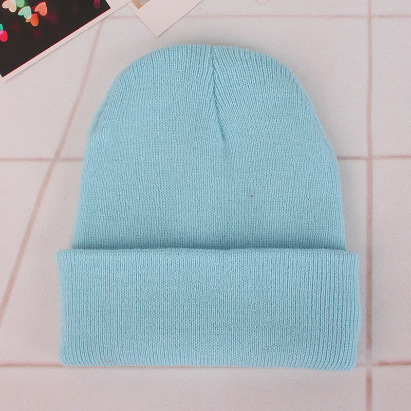 Winter knit pullover hat Candy colored 8