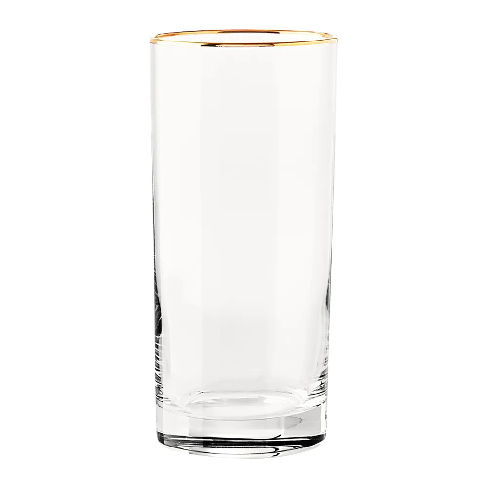 16oz. Gold Rimmed Highball Glass 3