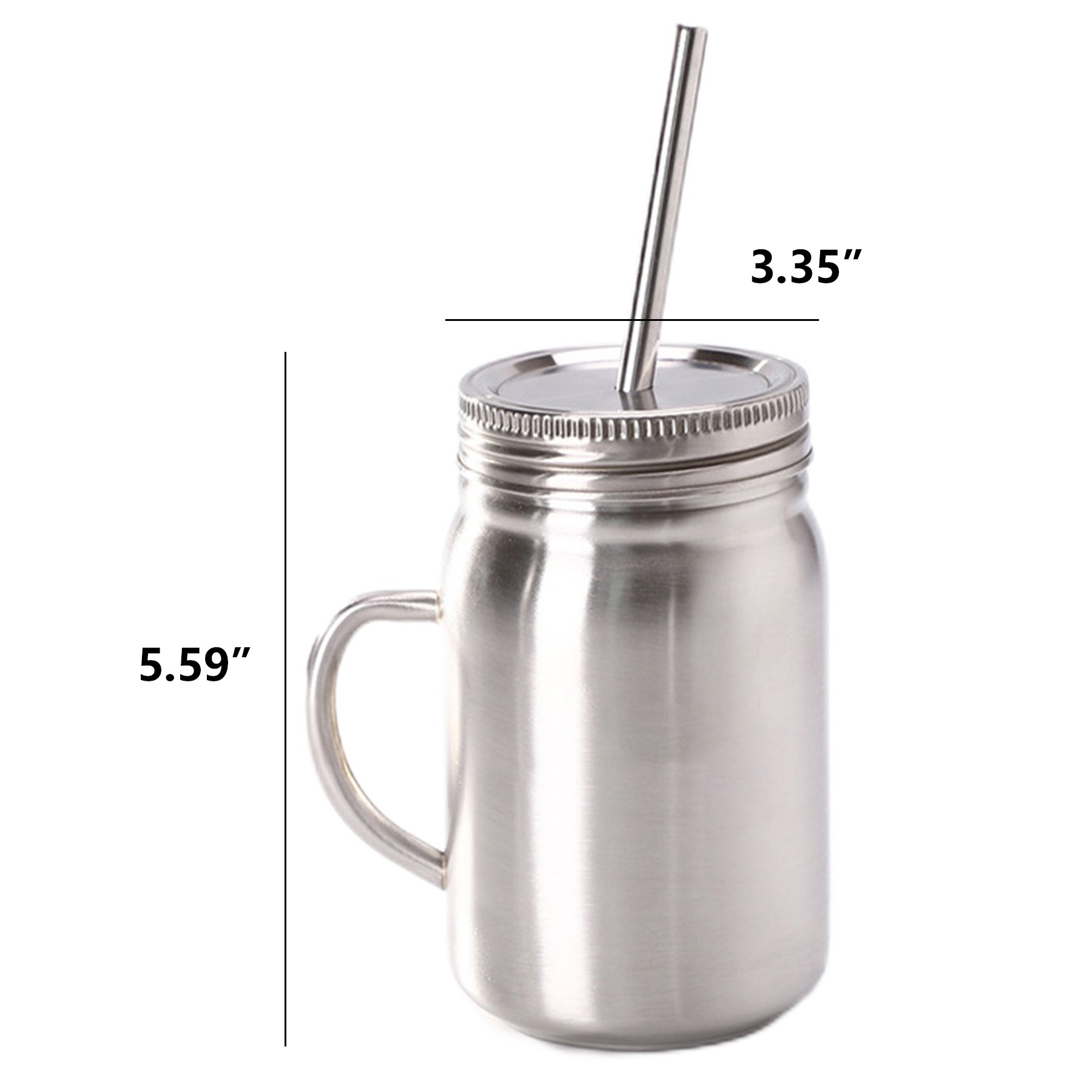 Stainless Steel Cup W/ Lid & Straw 3