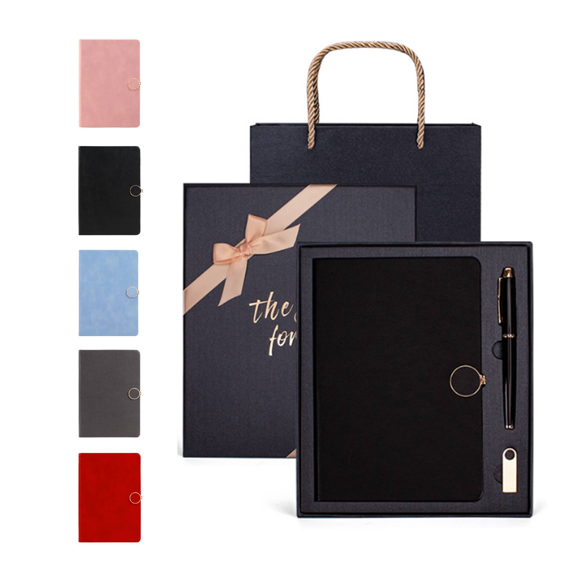 Business Notebook With Pen And Flash Drive Gift Set 3