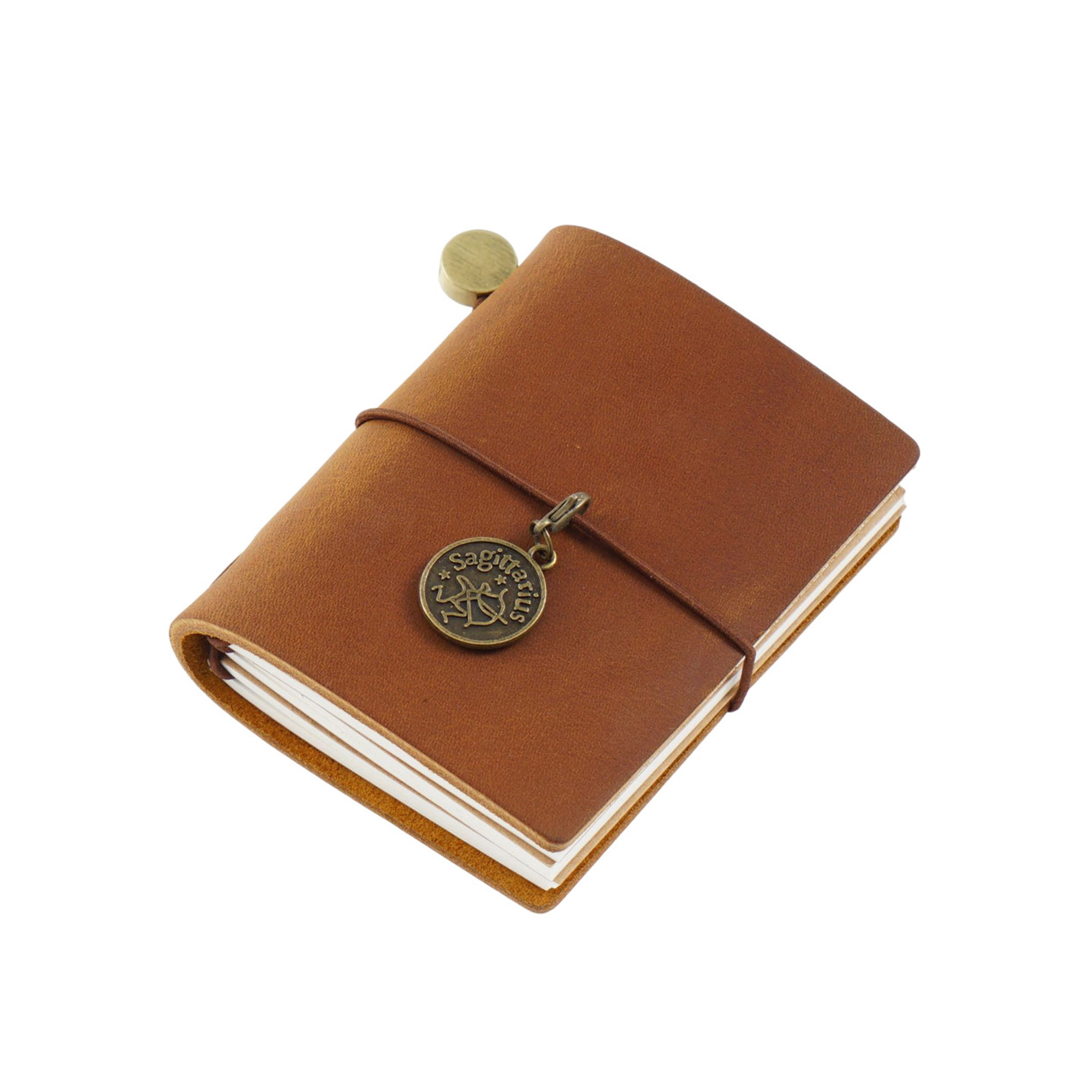 Mini Genuine Leather Cover Journal Notebook(2.68"x3.35") 8