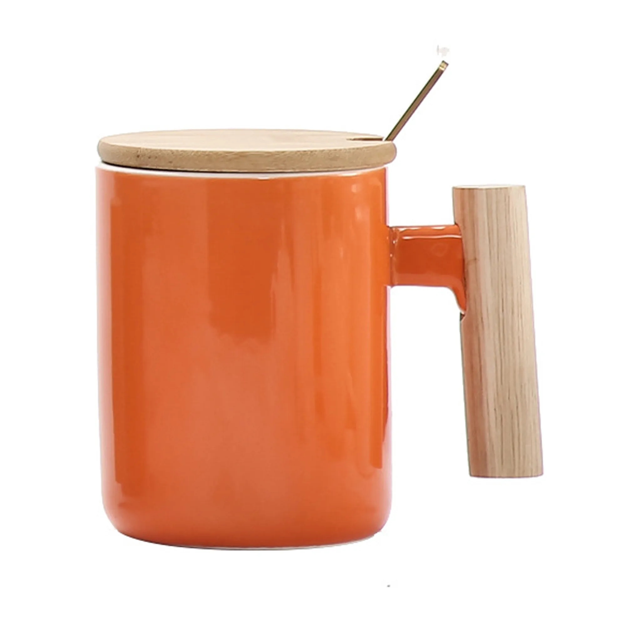 Wooden Handle Ceramic Mugs 4