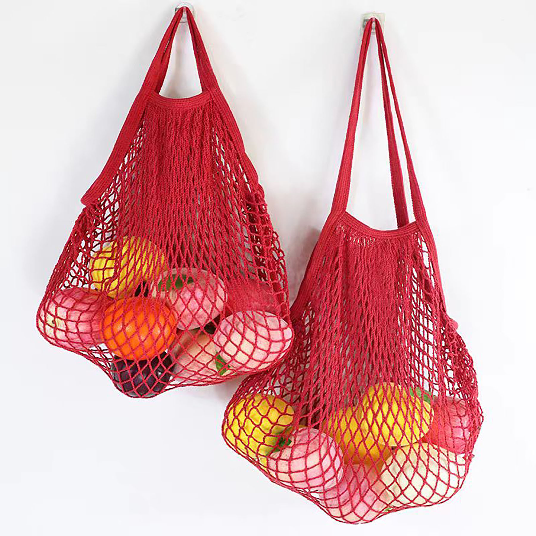 Reusable Mesh Washable Cotton Rope Shopping Bag 14