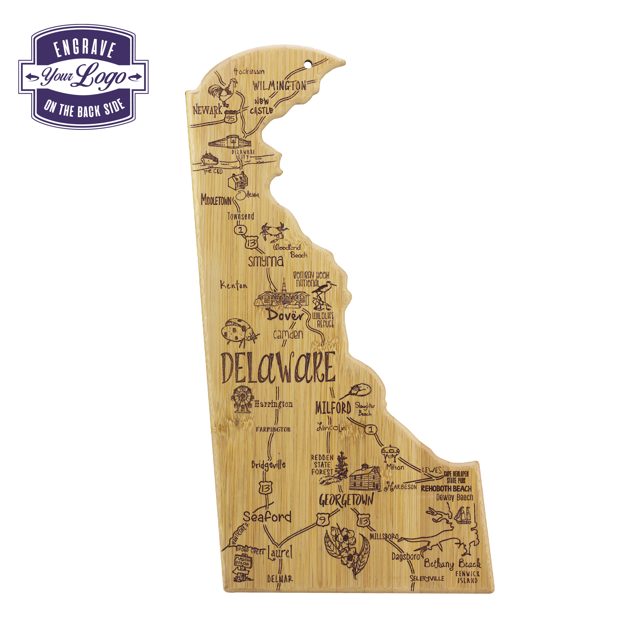 Destination Delaware Cutting & Serving Board