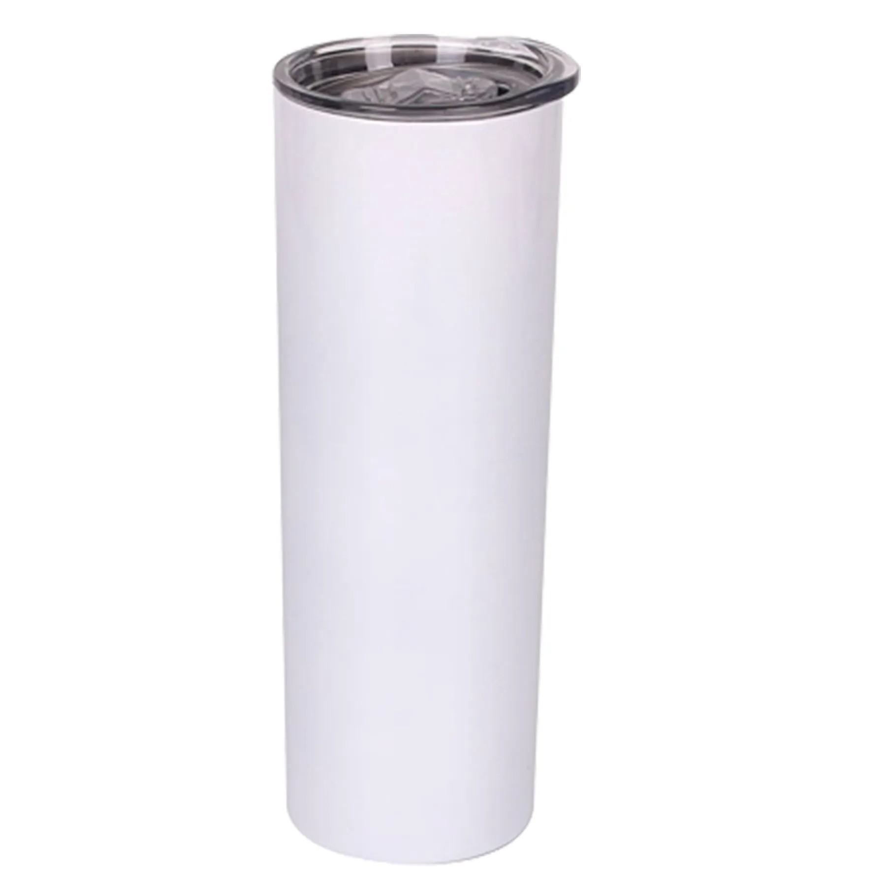 20Oz Stainless Steel Skinny Tumbler W/Plastic Straw 2