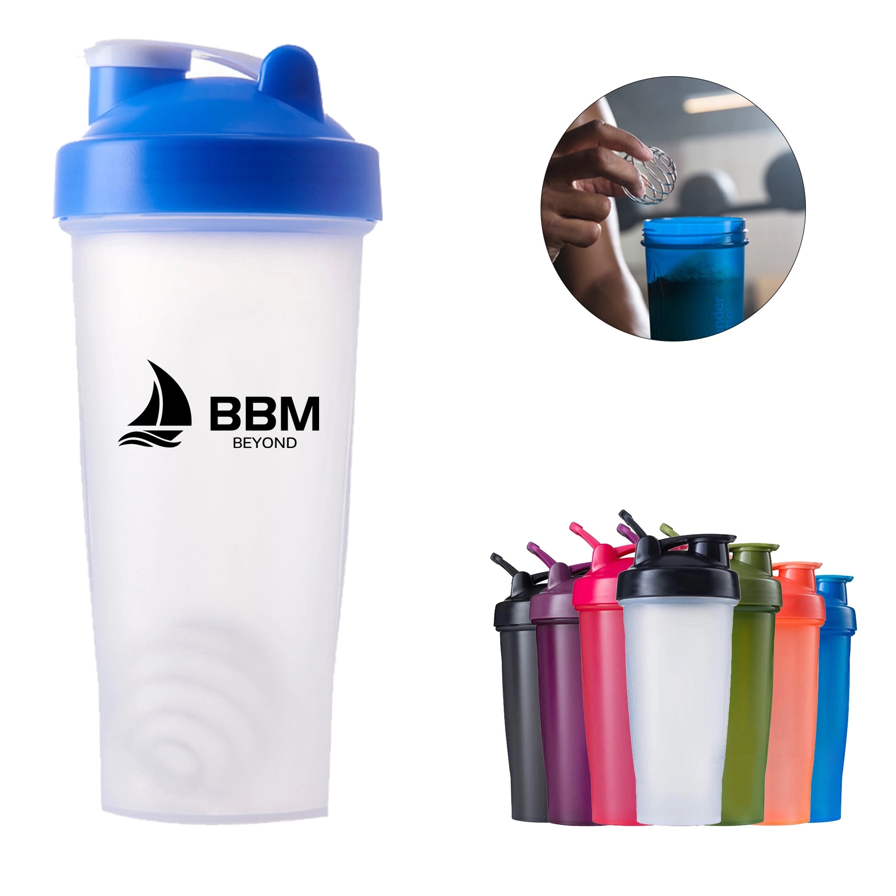 20Oz Protein Sport Shaker Bottle, custom water bottle with logo imprint 4